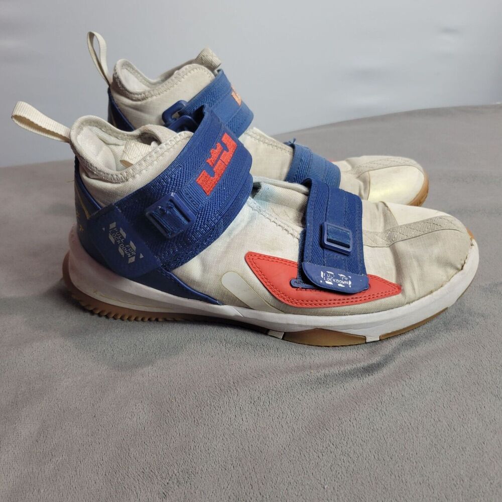 Nike LeBron Soldier 12 Kids Sneakers Size 6.5Y Blue/White/Red
